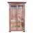 Late 20th Century Rustic Mahogany Glass Display Cabinet With Cremone Hardware For Sale