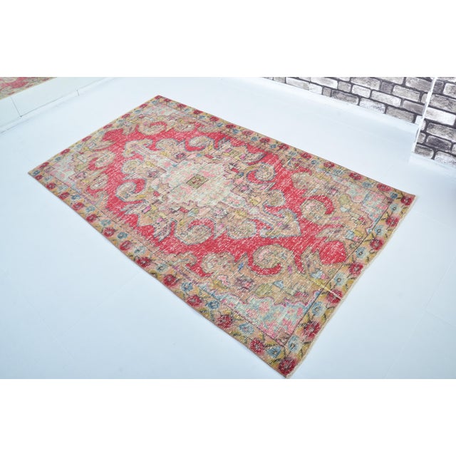 Textile 1950s Floral Oushak Carpet For Sale - Image 7 of 8