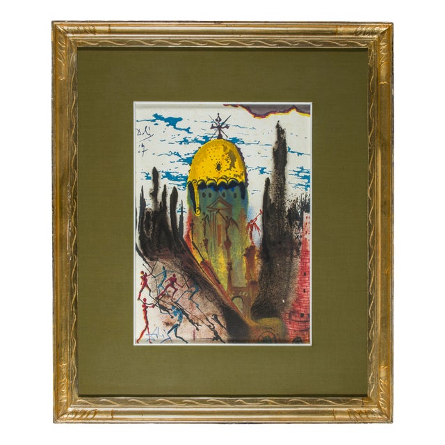 1960s Salvador Dalí­ Signed and Dated Work on Paper For Sale