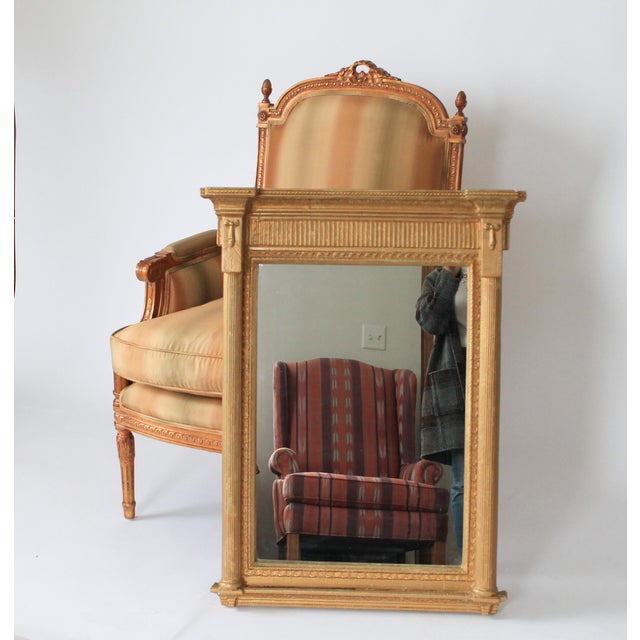 Vintage neoclassical empire-style rectangular wall mirror. Made in Mexico. Very lightweight. I am unsure of the frame...