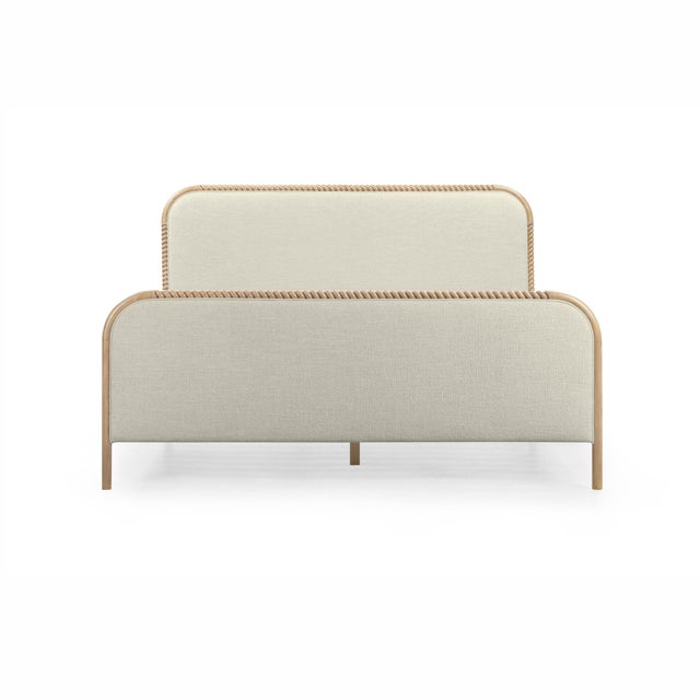 2020s Hatia Natural Basketweave King Panel Bed For Sale - Image 5 of 11