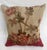 Decorative pillow upholstered in richly woven 19th century Aubusson tapestry, adorned with an elegant floral motif. A...