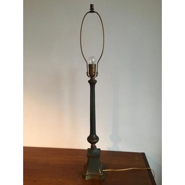Beige Vintage Brass Table Lamp, 1960s For Sale - Image 8 of 10