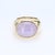 Bezel-Set Pink Jade Cabochon Ring in 14k Yellow Gold - Size 6.75 For Sale - Image 4 of 6