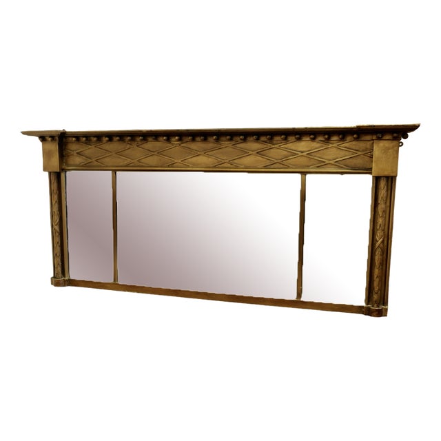 Regency Triple Plate Gilt Mirror For Sale