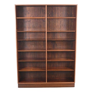 Mid 20th Century Carlo Jensen Double Rosewood Bookcase by Hundevad + Co #1 For Sale