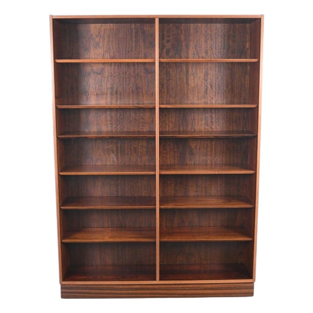 Mid 20th Century Carlo Jensen Double Rosewood Bookcase by Hundevad + Co #1 For Sale