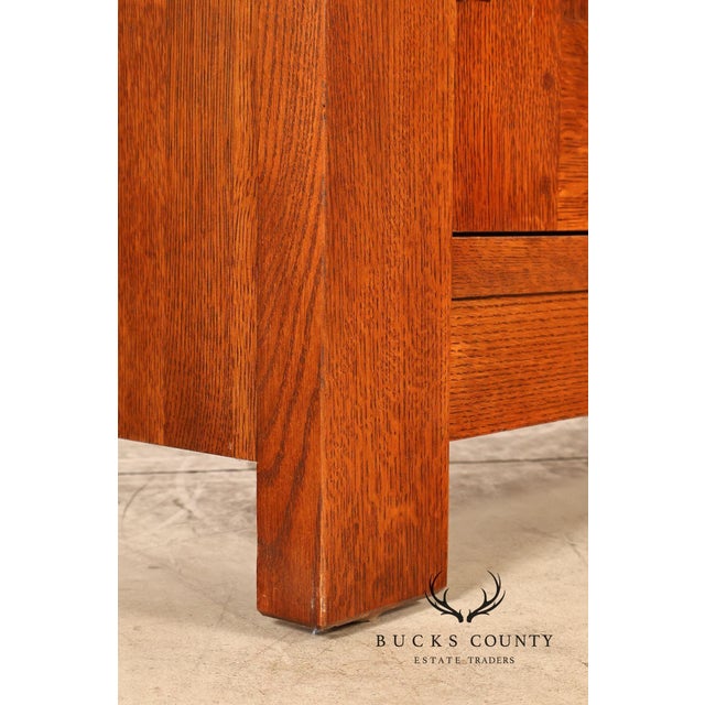 Stickley Syracuse Mission Collection Syracuse Oak Sideboard For Sale - Image 10 of 18