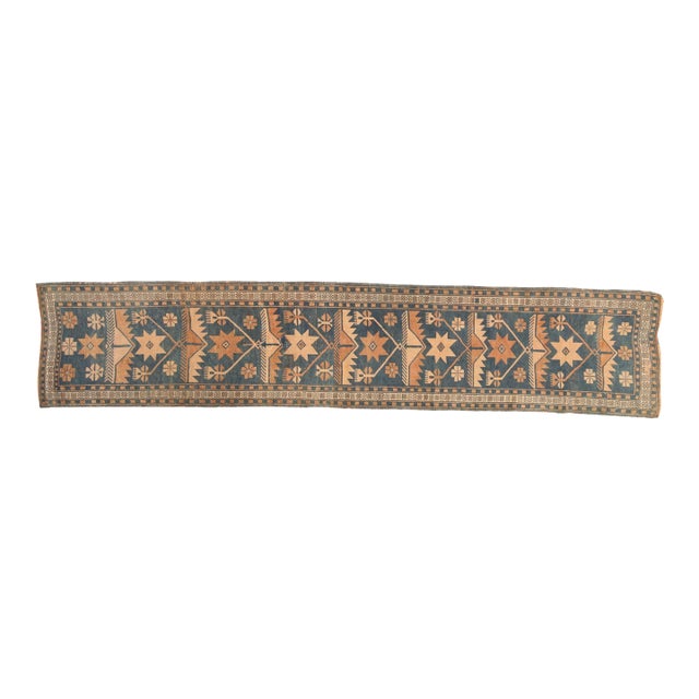 Vintage Distressed Anatolian Rug Runner - 1'10" x 9'1" For Sale