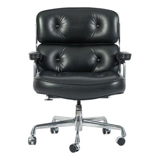 Eames Herman Miller Time Life Black Leather Office Chair 2017 For Sale