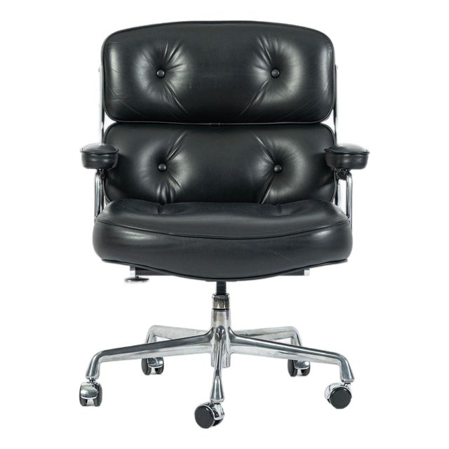 Eames Herman Miller Time Life Black Leather Office Chair 2017 For Sale