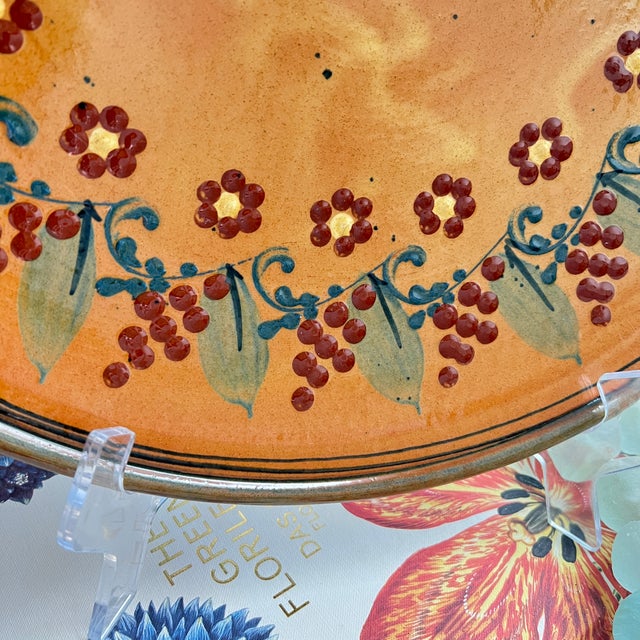 Ceramic F F Griffi Corsica Terracotta 16" Platter For Sale - Image 7 of 10