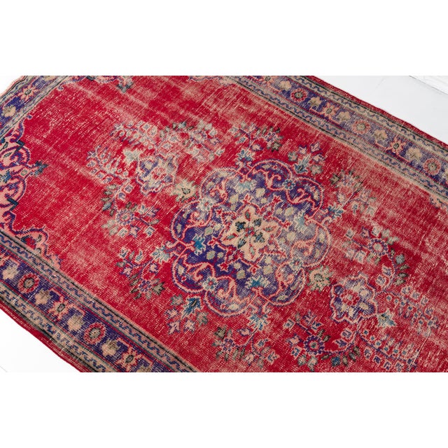 Textile Mid 20th Century Home Decor Oushak Turkish Rug For Sale - Image 7 of 10