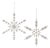 Jeweled Metal Snowflake Ornament (Set of 6) For Sale