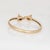 Mid-Century Modern 1960s Vintage Double Fox Head Bangle Bracelet 14k Yellow Gold Bypass Estate Jewelry For Sale - Image 3 of 6