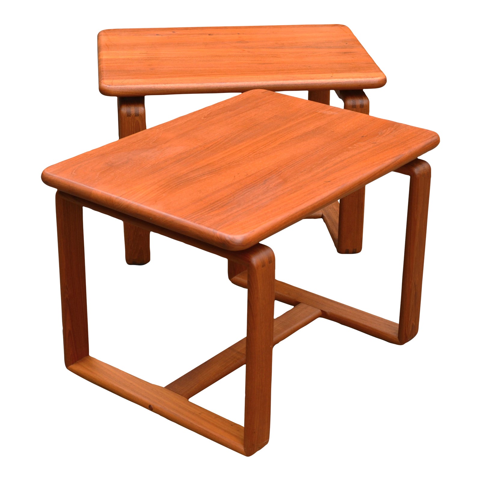Danish Modern Solid Teak End Tables by k.d. Furniture Pair Chairish