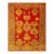 1890s Red Ground Geometric Knotted Wool Antique Oushak Turkish Decorative Rug For Sale