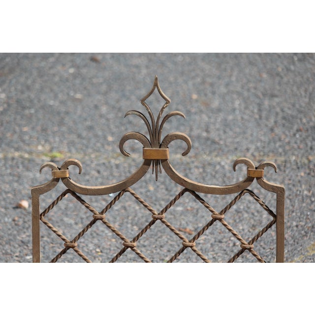 Royal Lily Wrought Iron Grids, Set of 2 For Sale - Image 14 of 18