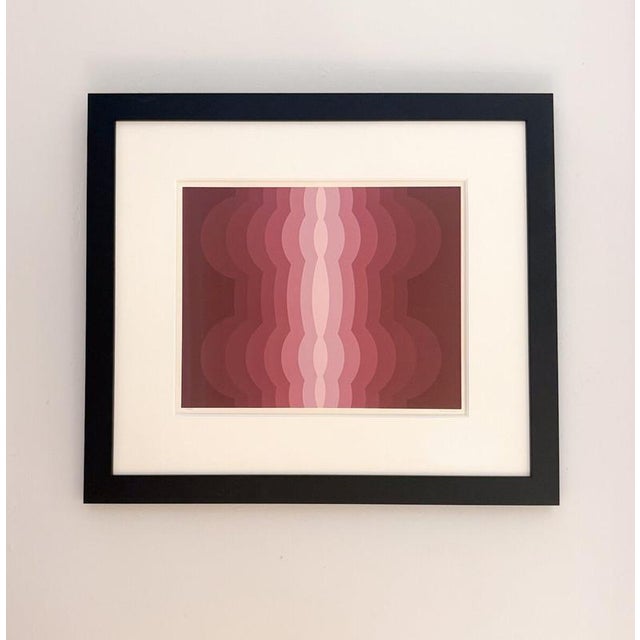 1970s Dordevic Miodrag, Abstract Pink Screen Print 56/75, 1970, Paint For Sale - Image 5 of 6