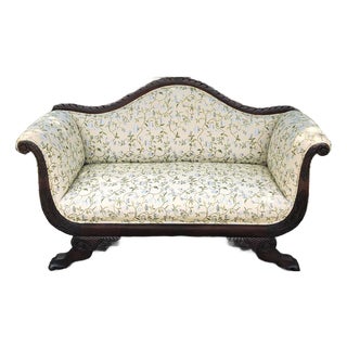 19th Century Louis Philippe Period French Mahogany Sofa Ca. 1850 For Sale