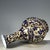 Blue Vintage Chinese Blue Ground Gilt Dragon Vase With Old Museum Label For Sale - Image 8 of 9