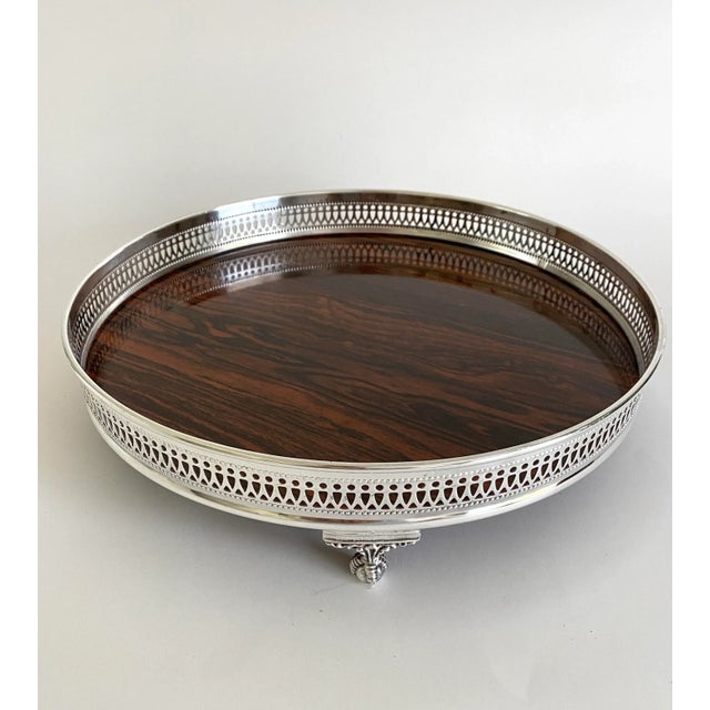 1970s Sheffield Silver & Formica Bar Tray For Sale - Image 9 of 9