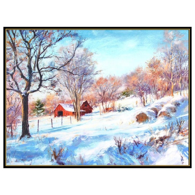 Message us to inquire about custom framing options! (Included for free with every purchase) The artwork here, "Snow On The...