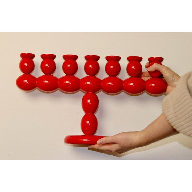 Vintage Swedish Bobbin Candelabra For Sale - Image 6 of 8