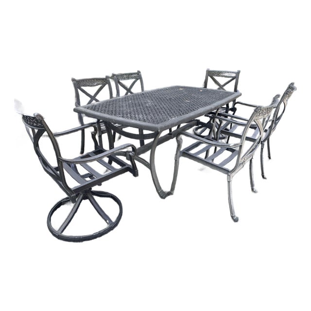 Seven Piece Patio Dining Set For Sale