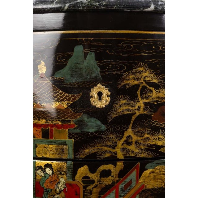 Louis XV-Style Lacquered Chest of Drawers, 1950s For Sale - Image 11 of 18