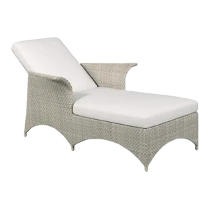 Woodbridge Furniture Ventana Chaise Lounge, Floral Gray Finish