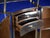 Wood Italian Curved Cocktail Bar in Blue Murano Glass and Brass from Justfurnituress SRL For Sale - Image 7 of 10