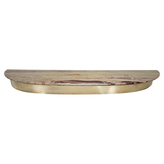 Beige Italian Onyx and Brass Console Table, 1950s For Sale - Image 8 of 11