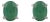 Solid Silver Oval Cut Emerald May Birthstone Solitaire Stud Earrings, a Pair For Sale