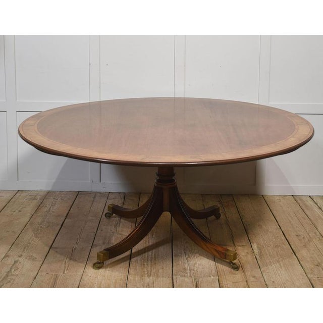 Georgian-Style Mahogany Pedestal Dining Table, 1890s For Sale - Image 11 of 11