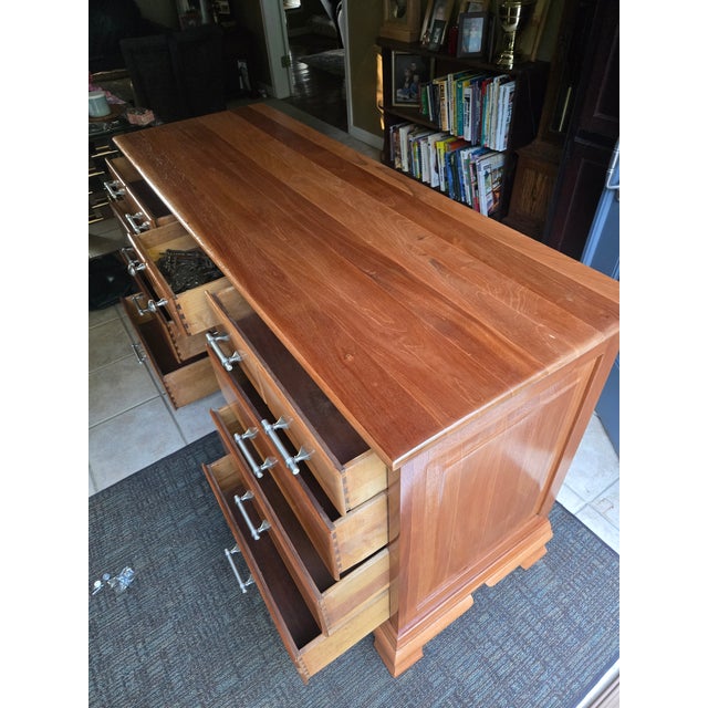 Vintage Solid Wood Dresser For Sale - Image 6 of 8