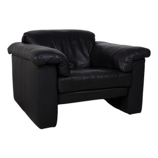 Model 4000 Armchair in Black Leather from Rolf Benz For Sale