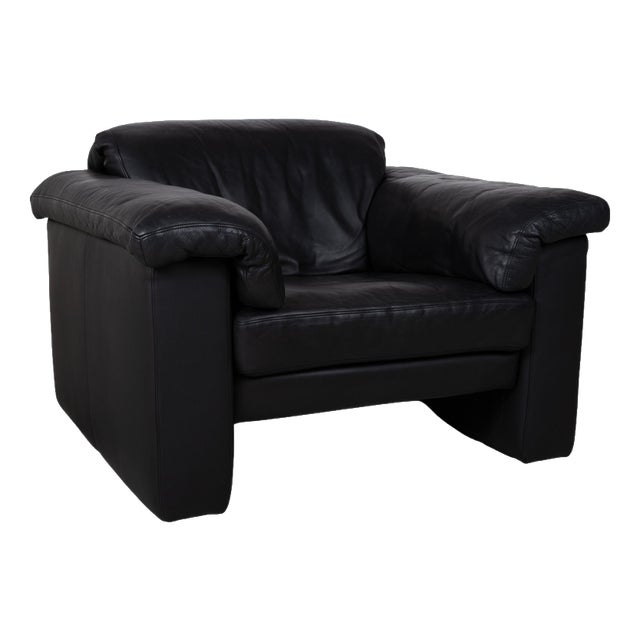 Model 4000 Armchair in Black Leather from Rolf Benz For Sale