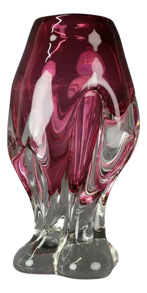 Czechoslovakian Bohemian Art Glass Vase by Josef Hospodka, 1960s
