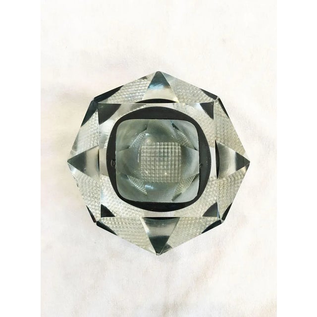 1960s Transparent and Anthracite Gray Ashtray Submerged in Murano Glass in the Style of Flavio Poli, 1960s For Sale - Image 5 of 11