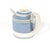 English Pearlware Blue Slip Teapot & Cover with Engine-Turned Fluting, English, probably Staffordshire or Yorkshire, Circa...