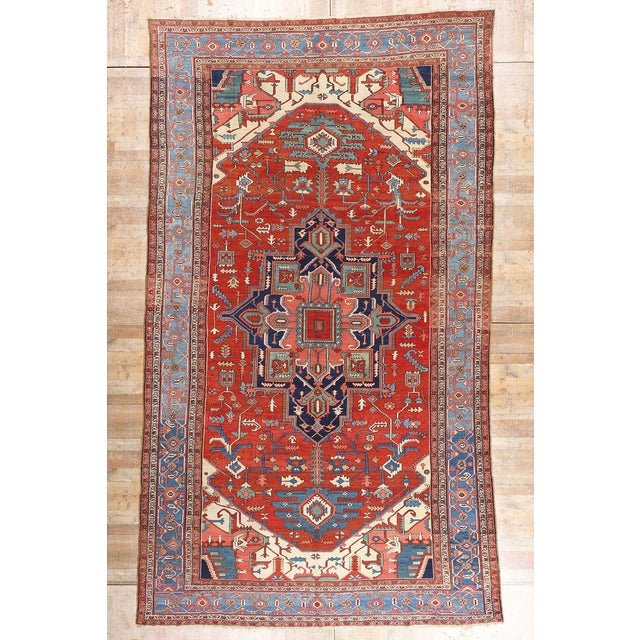 Late 19th Century Persian Serapi Rug, 10'09 X 18'10 For Sale - Image 10 of 10