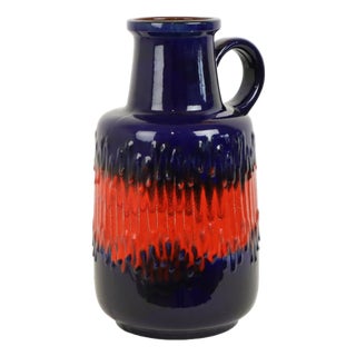 Vintage West German Vase in Fat Lava from Scheurich Keramik, 1960s For Sale