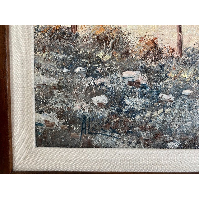 Late 20th Century English Cottage Oil Painting For Sale - Image 5 of 5