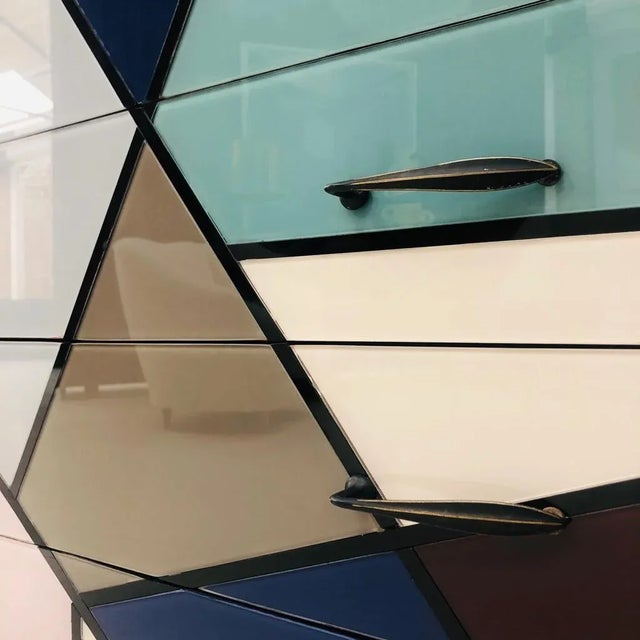 Mid-Century Murano Glass Italian Sideboard from L.A. Studio, 1950s For Sale - Image 10 of 13