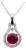 6mm, 1ct Rubellite Tourmaline Pendant W Natural Diamond Halo in Solid 14k Gold For Sale