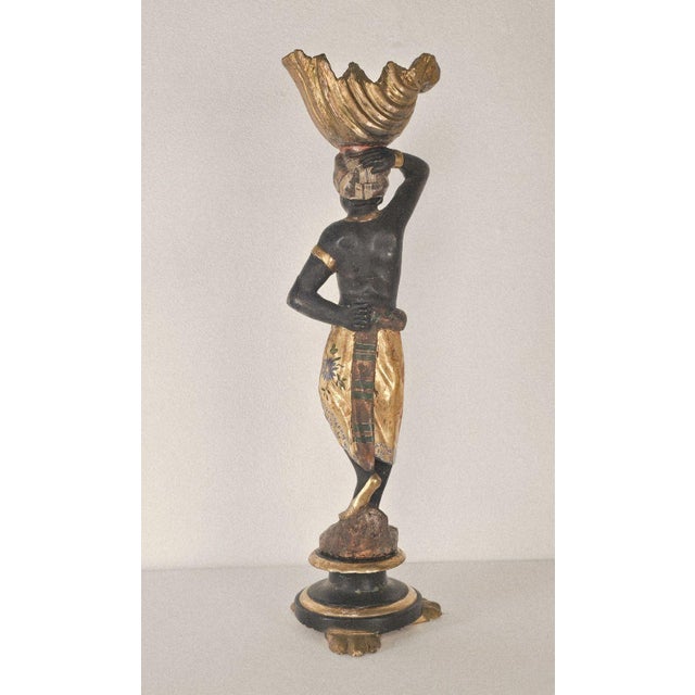 Pair of Venetian Blackamoor Figurines, Italy Circa 1920 For Sale - Image 14 of 14
