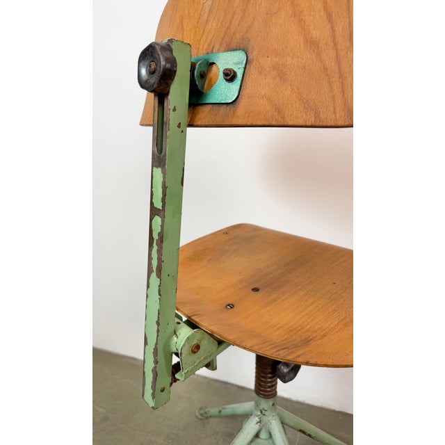 Industrial Green Workshop Chair, 1950s For Sale - Image 18 of 18