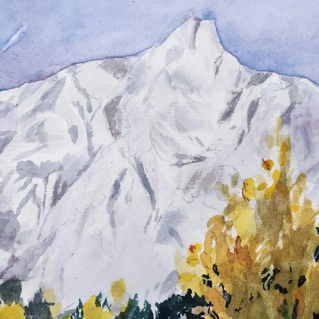 Realism Vintage Signed California Sierra Nevada Watercolor Painting - Kings Canyon For Sale - Image 3 of 13