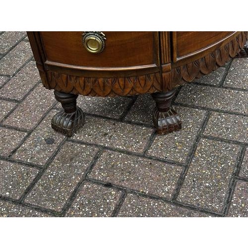 Brown Chest of Drawers with Sunburst Inlaid Top For Sale - Image 8 of 18